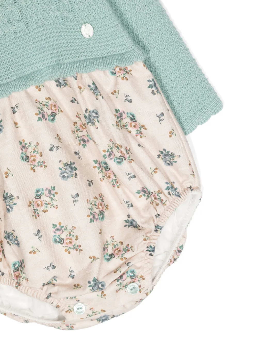 Patachou Romper met bloemenprint Groen