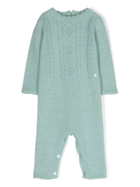 Patachou cable-knit round-neck romper