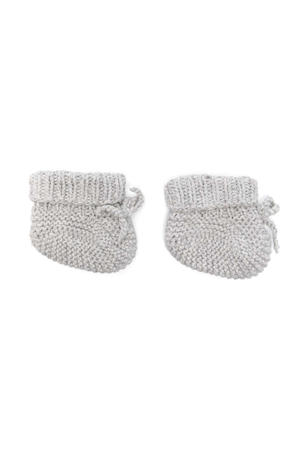 Patachou Babies' Tricot-knit Booties In Grey