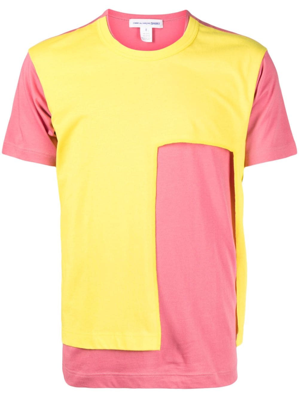 Shop Comme Des Garçons Shirt Layered Cotton T-shirt In Rosa