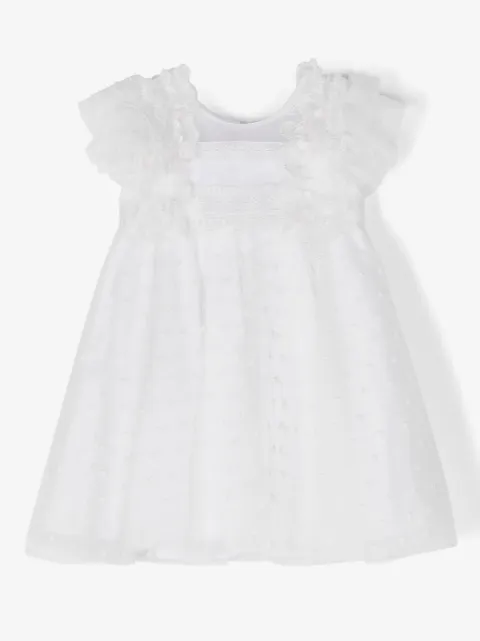 Lapin House floral-embroidered tulle dress