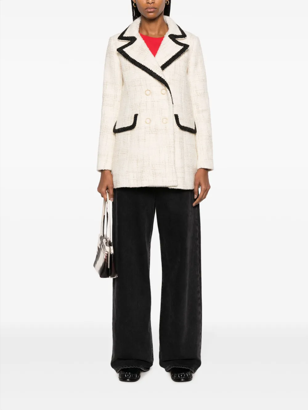 Ba&Sh Fiara bouclé blazer - Beige