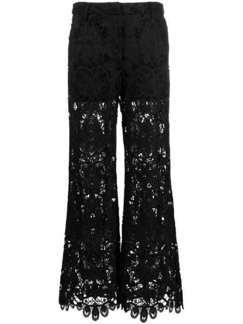 MUNTHE Eileen straight-leg corded-lace trousers