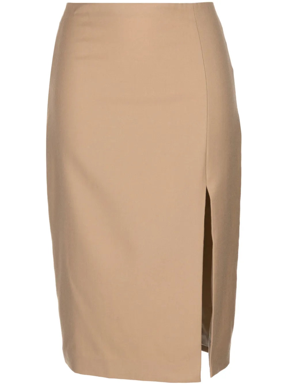 Theory High-waisted Pencil Skirt In Brown