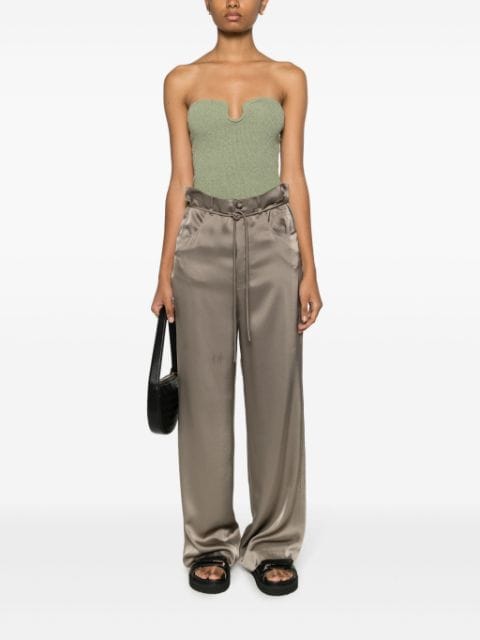 Sato satin-finish palazzo pants