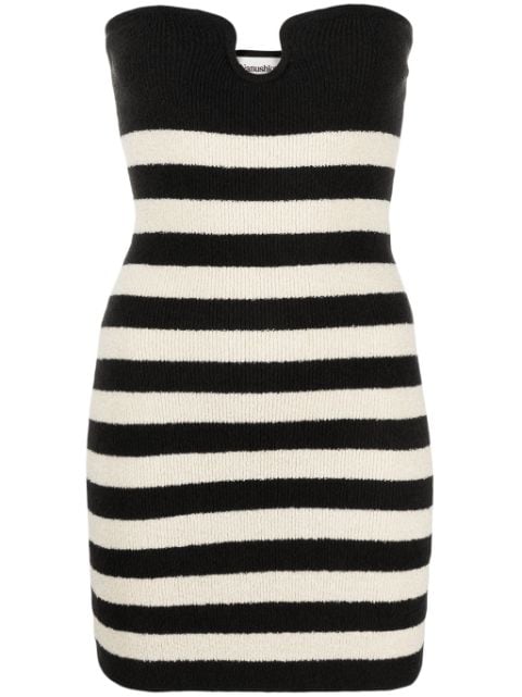 Masato striped terry-cloth minidress