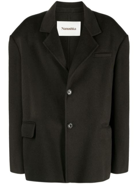 Sea single-breasted wool blend jacket