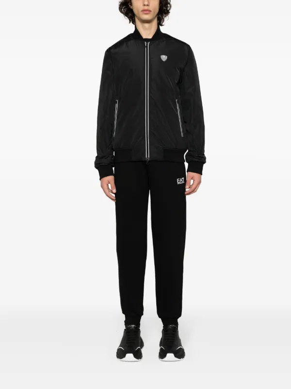Ea7 Emporio Armani Veste Bomber Zippee a Patch Logo Noir FARFETCH FR
