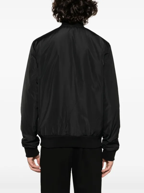 Ea7 Emporio Armani logo-patch zip-up Bomber Jacket | Black