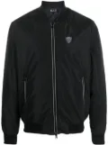 Ea7 Emporio Armani logo-patch zip-up bomber jacket - Black