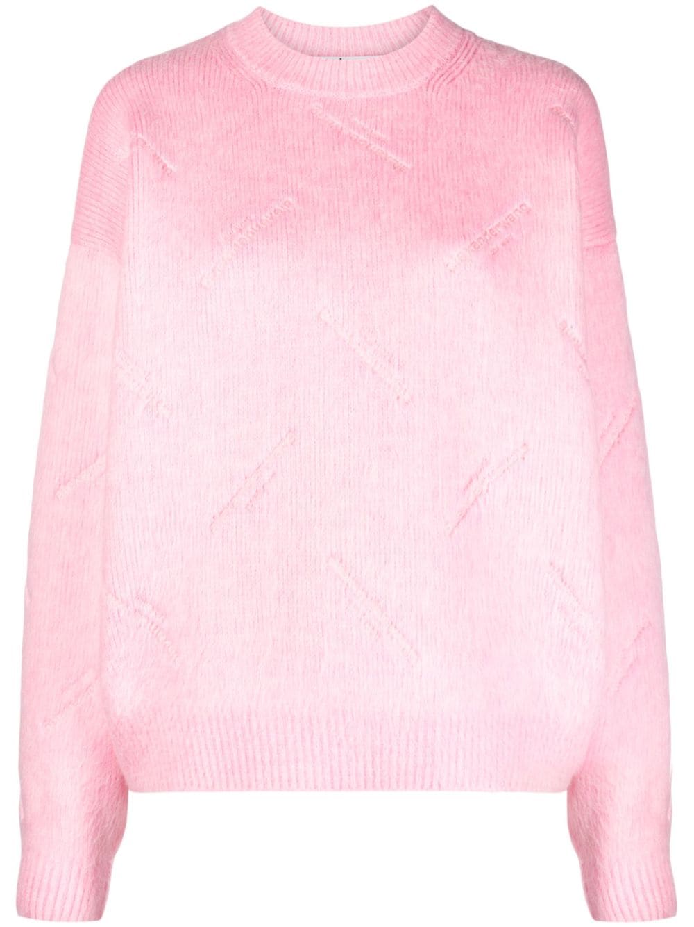 logo-embroidered ribbed-knit jumper