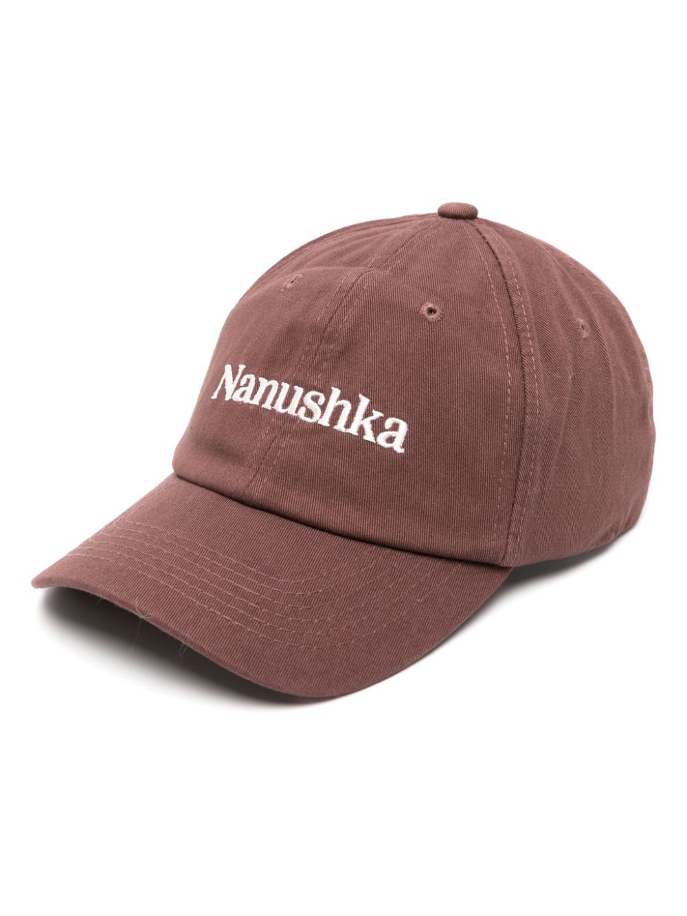 Nanushka Val Organic-cotton Baseball Cap In Brown