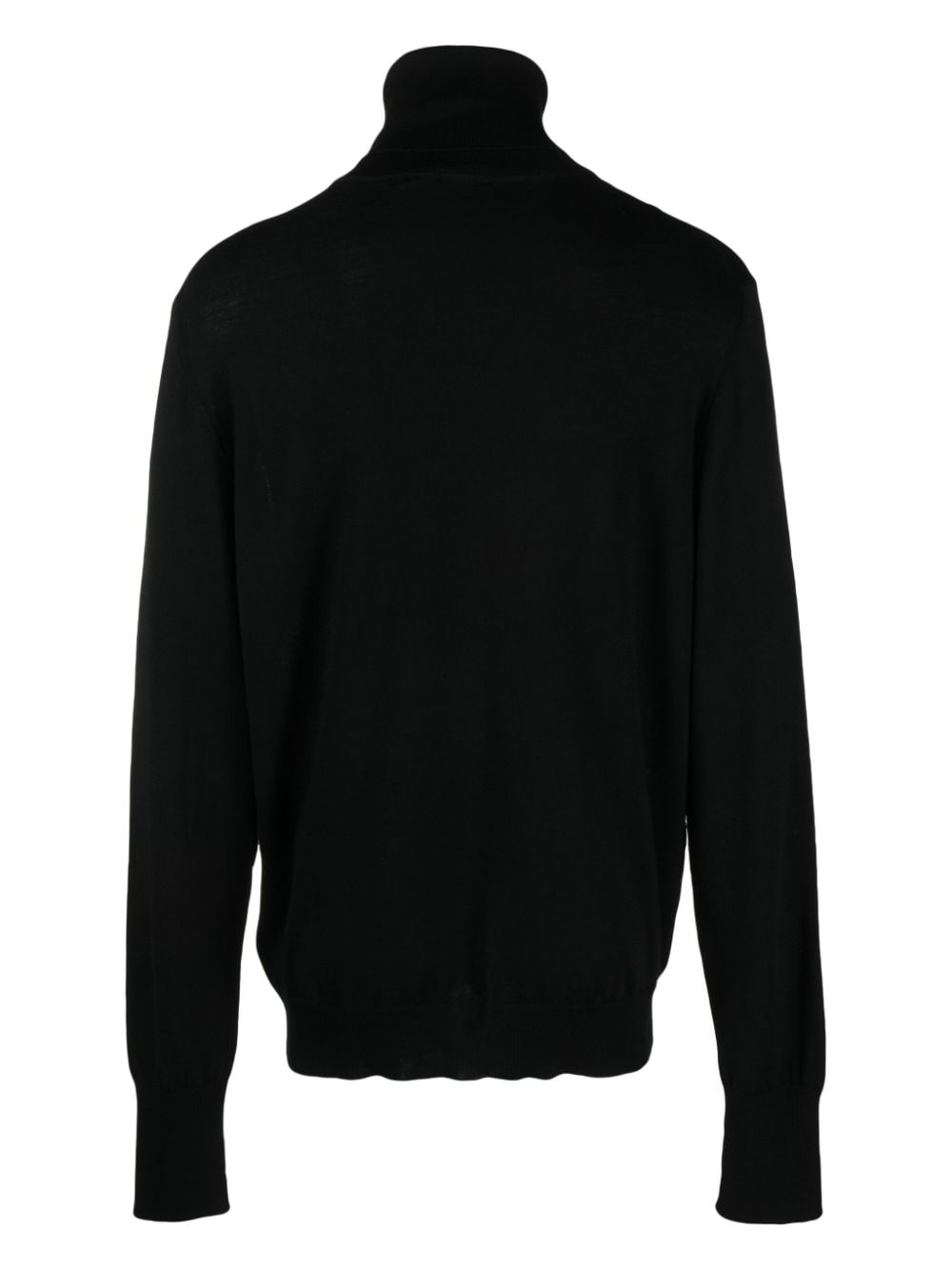 Shop Maison Flaneur Roll-neck Wool Jumper In Black