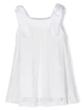 Lapin House lace-overlay dress - White