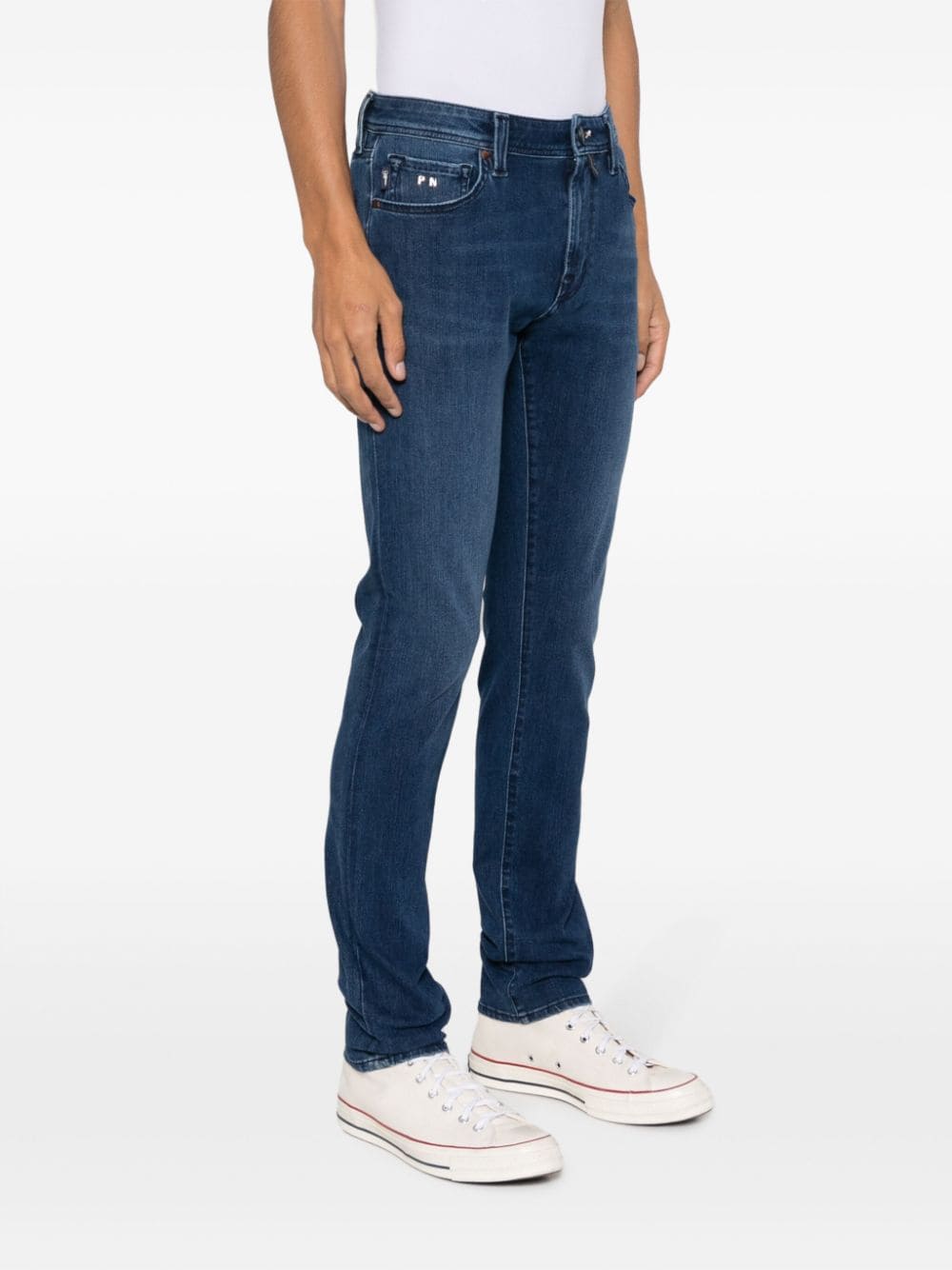 Shop Sartoria Tramarossa Leonardo Mid-rise Straight-leg Jeans In Blau