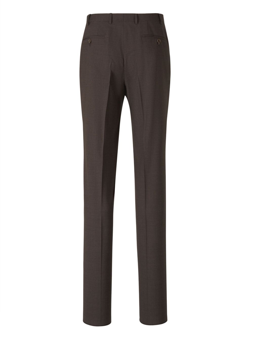 Canali creased tailored trousers - Bruin