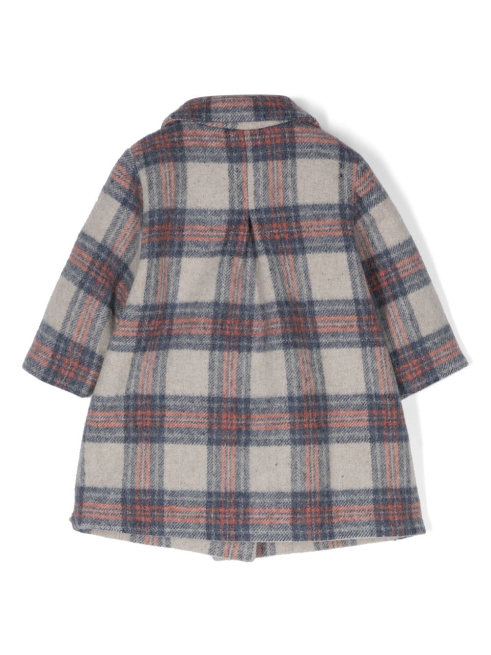 Tartine Et Chocolat plaid check-print double-breasted coat - Blue