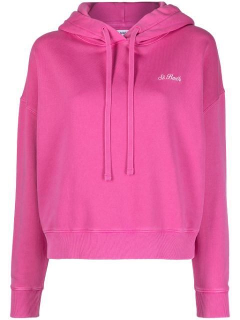 MC2 Saint Barth logog-embroidered cotton hoodie Women