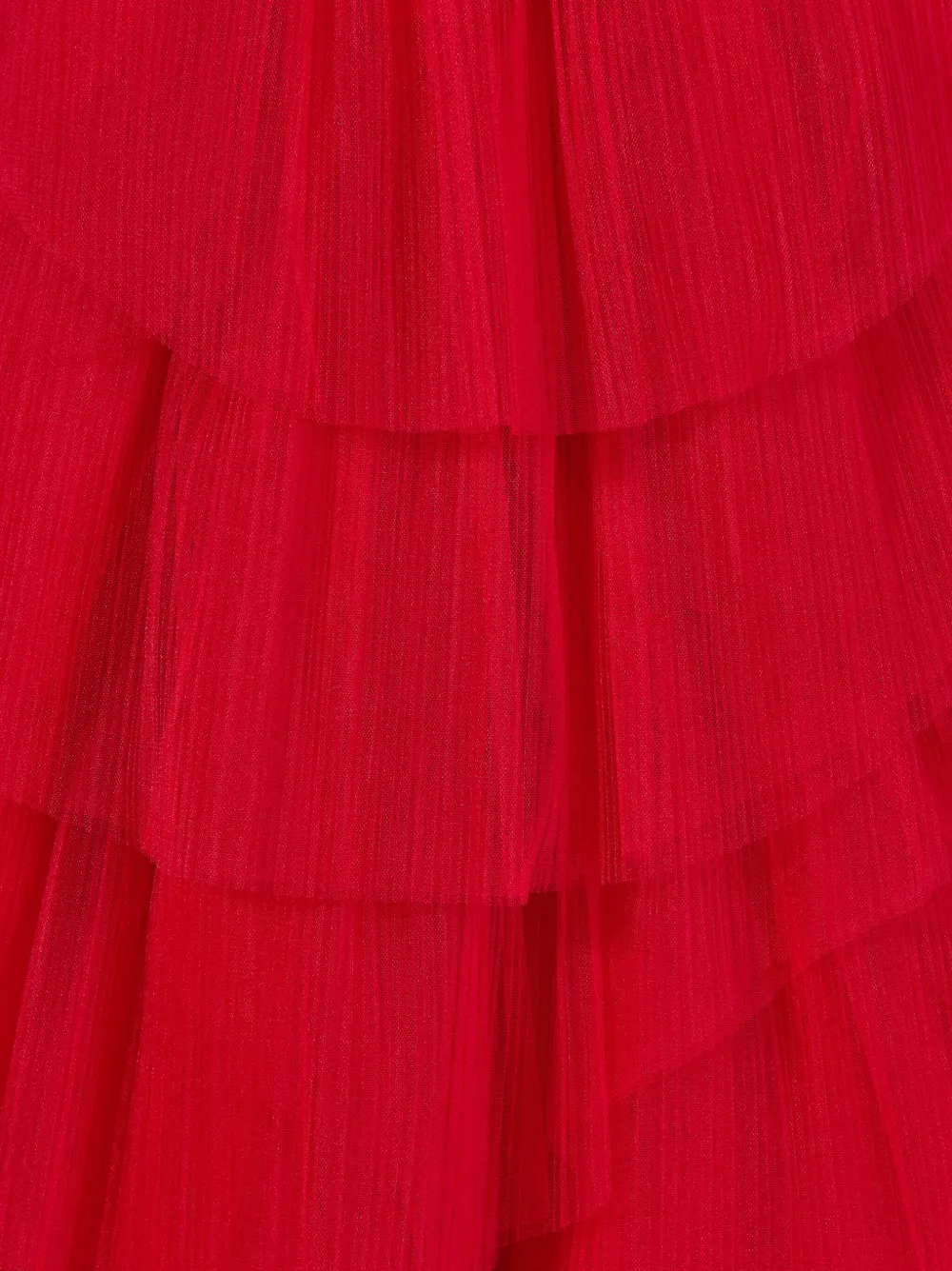 Shop Marchesa Couture Ruffle-detailing Zip-up Dress In Red