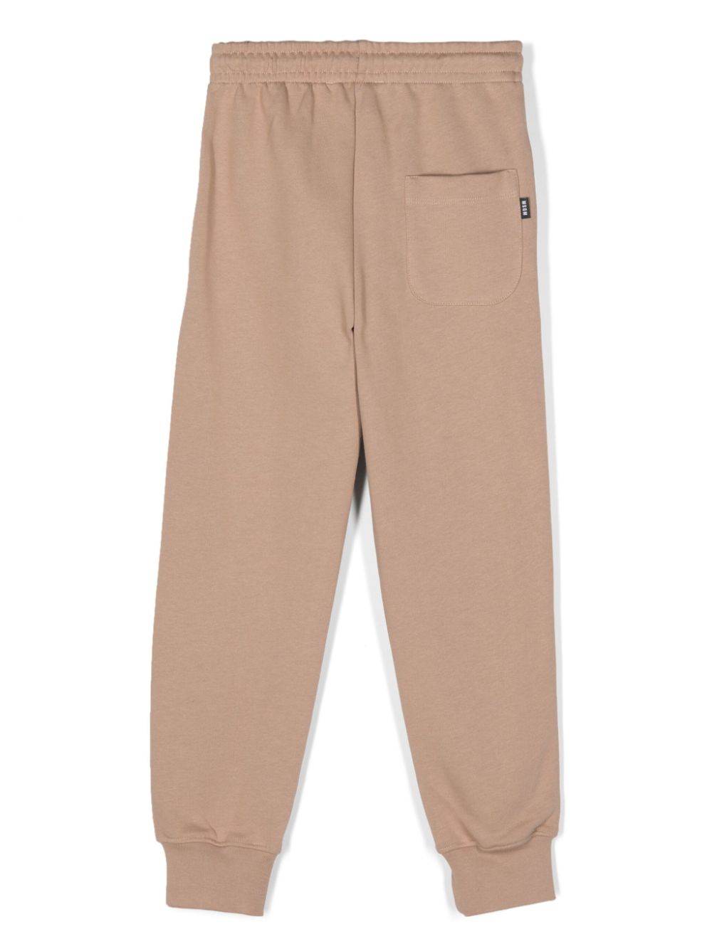 MSGM Kids logo-print cotton track pants - Beige