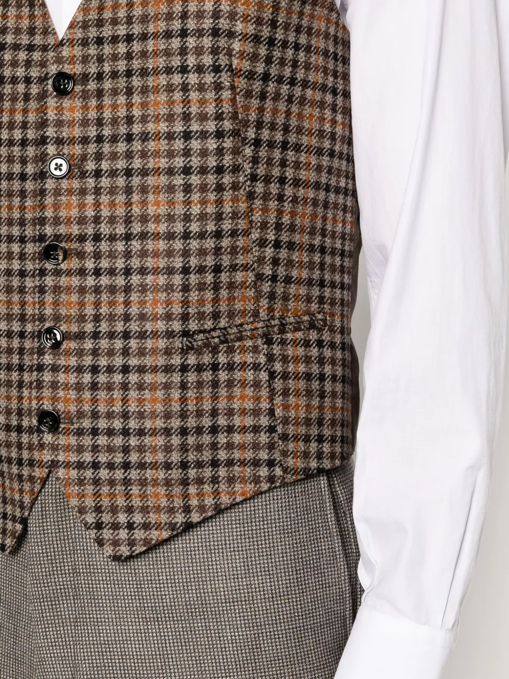 Tagliatore Gilet van scheerwol Bruin