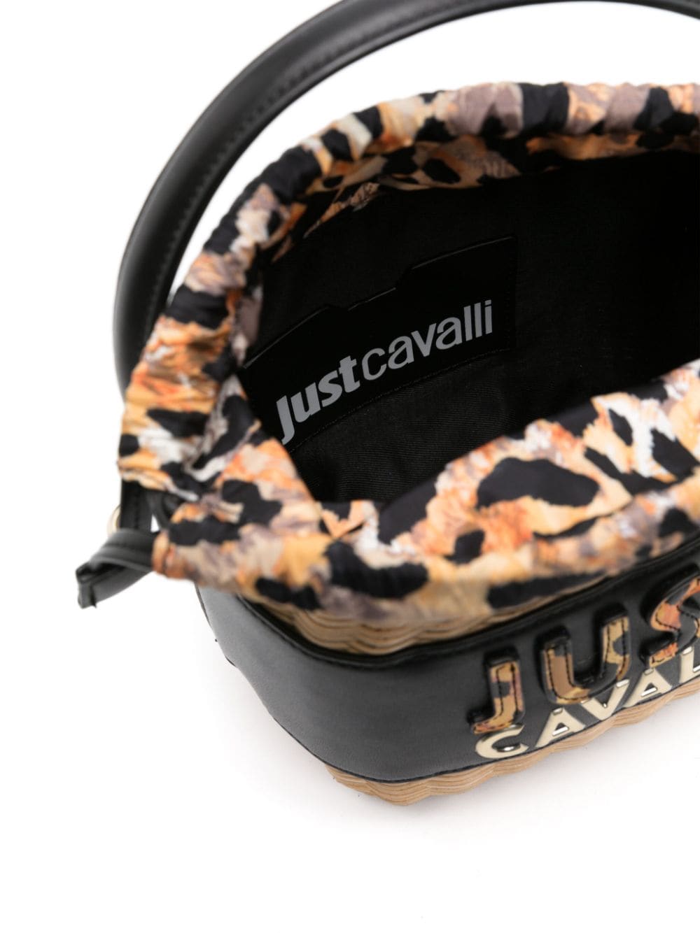 Just Cavalli Bucket-tas met logo-reliëf Beige