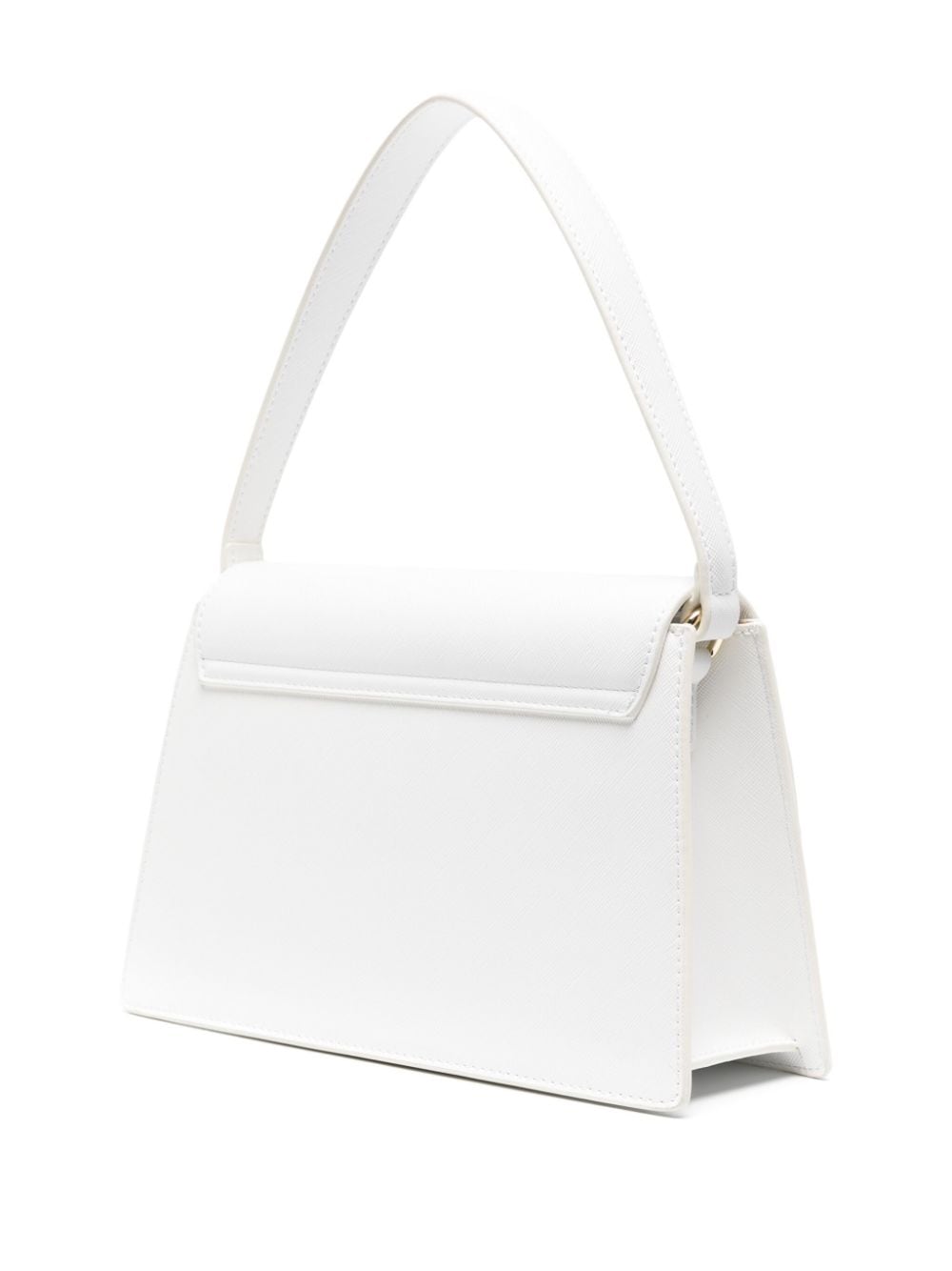 Shop Just Cavalli Logo-lettering Faux-leather Tote Bag In White