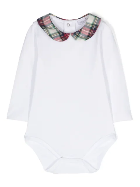 Patachou long-sleeve checked bodysuit