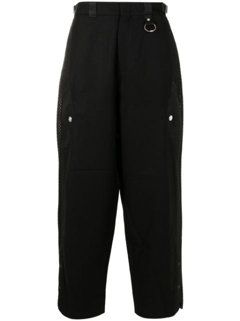 PACE mesh-panelled wide-leg wool trousers