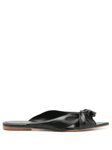 Adriana Degreas knot-detailing pointed-toe mules 