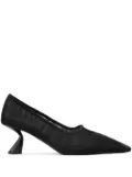Nensi Dojaka 75mm sculpted-heel tulle pumps - Black