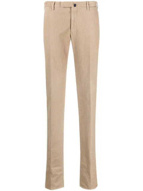 Incotex herringbone stretch-cotton tailored trousers