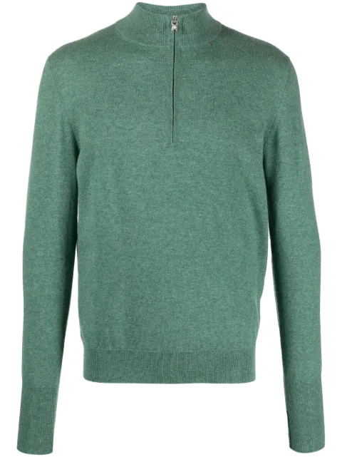 Ballantyne short-zip cashmere jumper