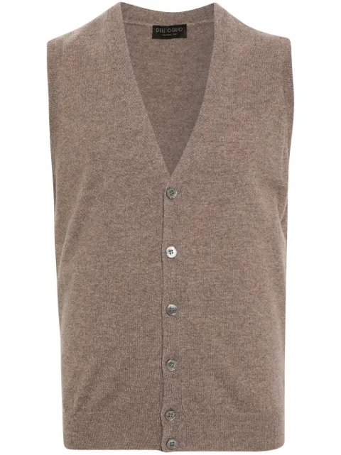 Dell'oglio chaleco tejido con cuello en V