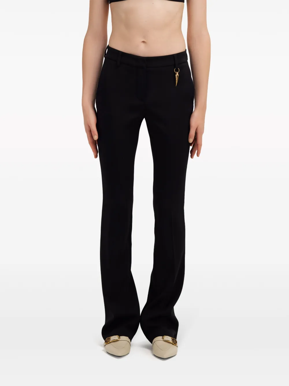 ROBERTO CAVALLI TIGER TOOTH BOOTCUT TROUSERS