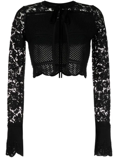 Roberto Cavalli cropped open-knit top