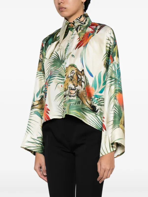 Roberto Cavalli グラフィック シルクシャツ | マルチカラー | FARFETCH JP