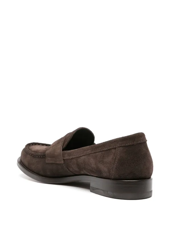 ローファー・オックスフォード SCAROSSO FW23 Harper Brown Suede (HARPERLOAFBROSUED) Scarosso Harper Suede Penny Loafers | Brown | FARFETCH