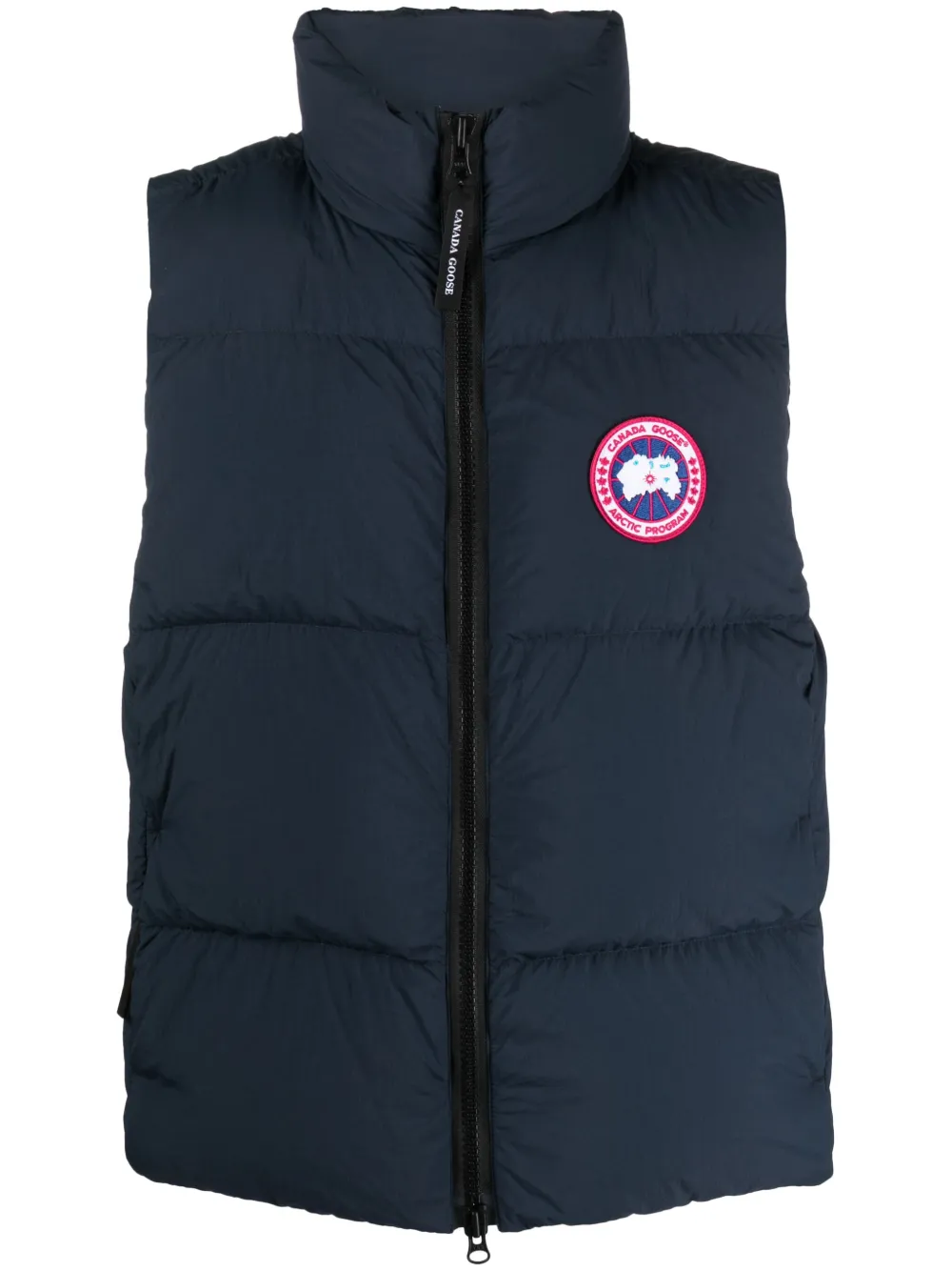 Canada Goose Mens Atlantic Navy Lawrence Quilted Shell-down Vest In Blue