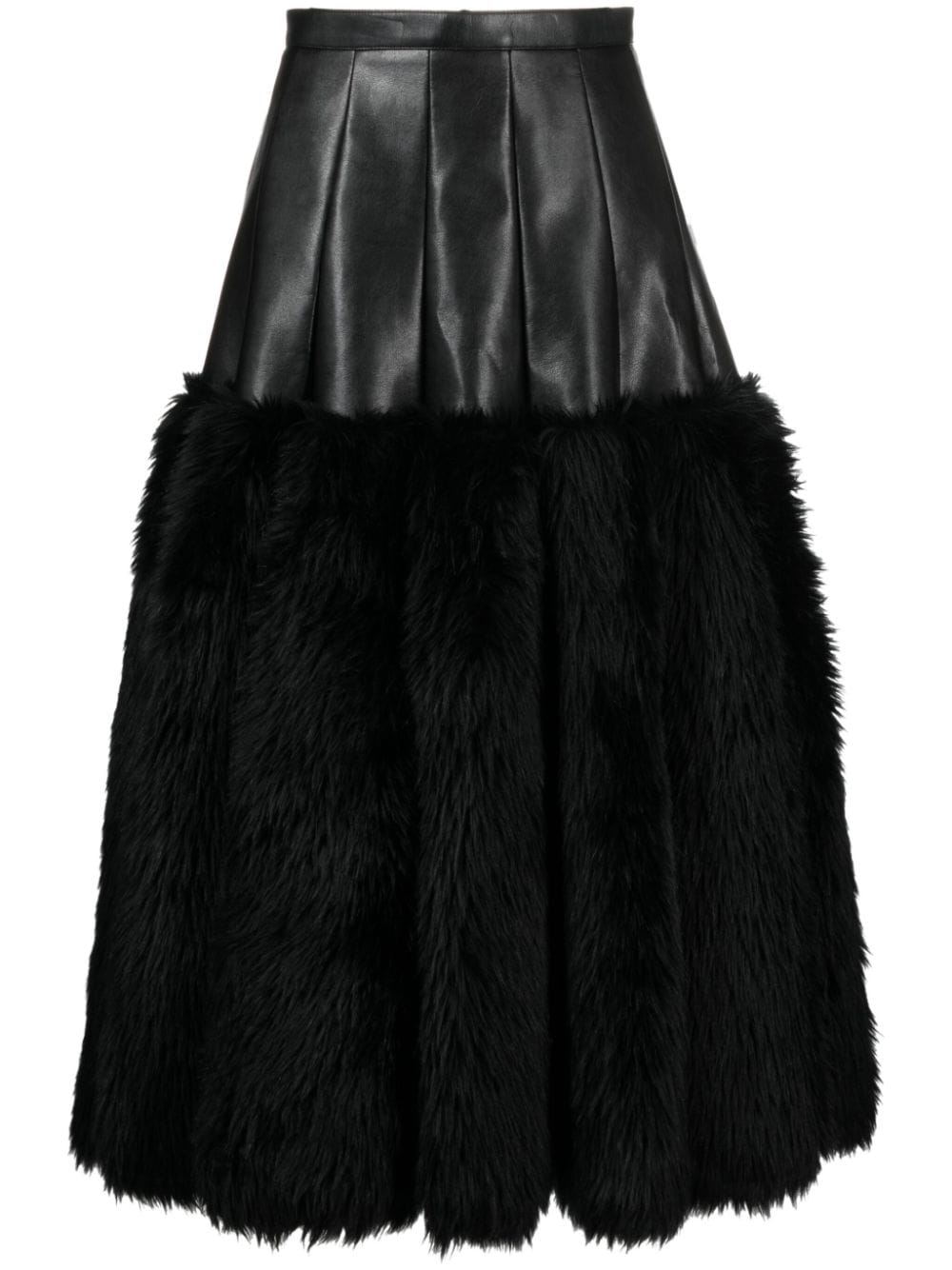 JUNYA WATANABE PANELLED PLEATED MAXI SKIRT