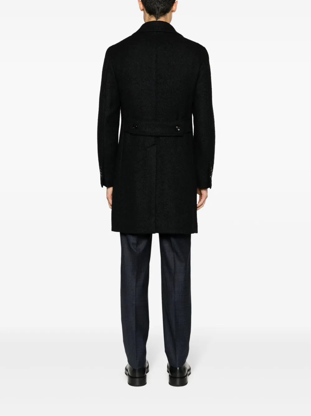 Shop Tagliatore Arden Double-breasted Coat In Black