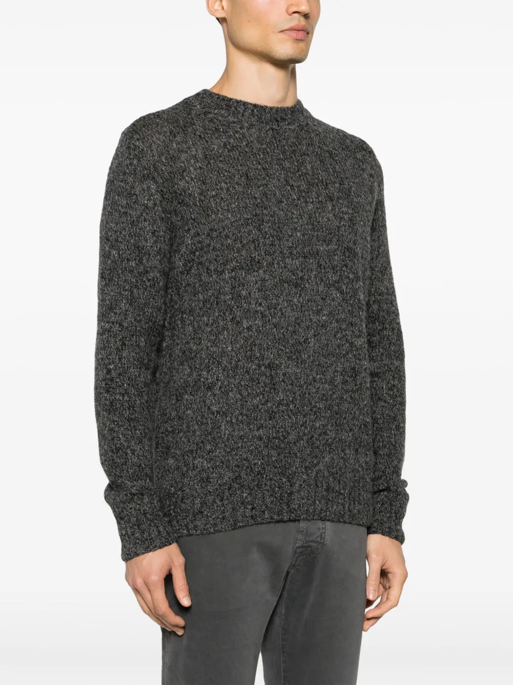  Lardini Pull En Maille Ajourée - Gris 