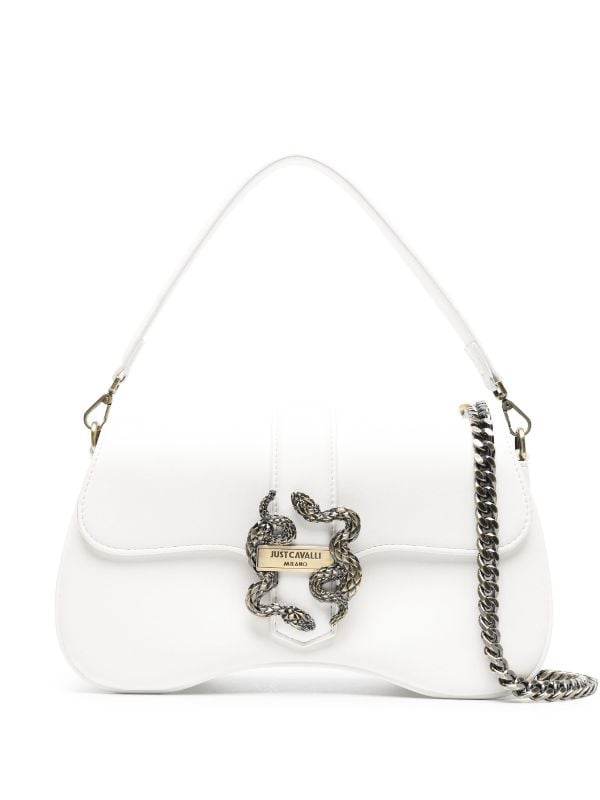 Just Cavalli faux-leather metallic-snake Shoulder Bag - Farfetch