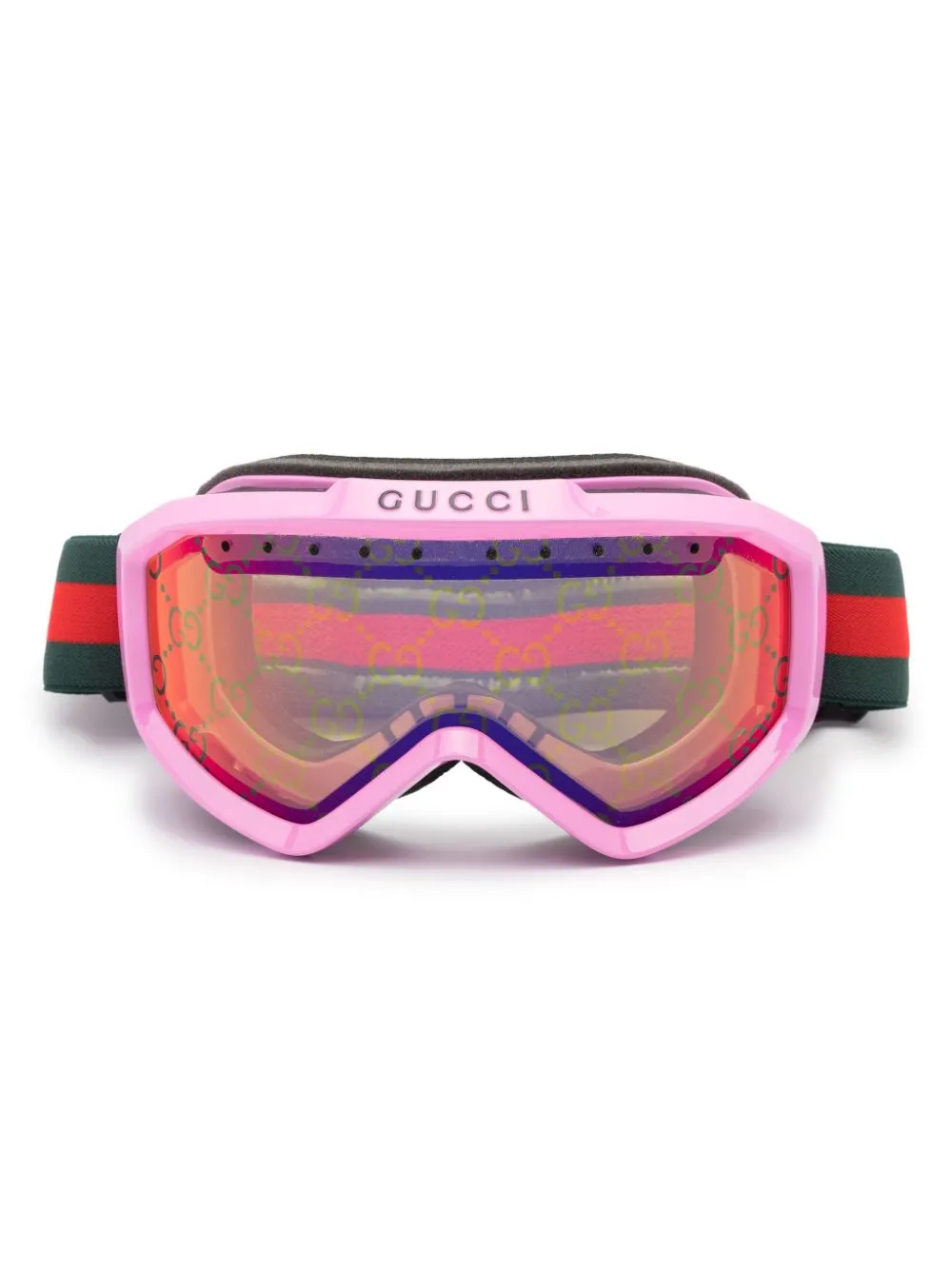 Gucci Eyewear Skibril met logoprint Roze