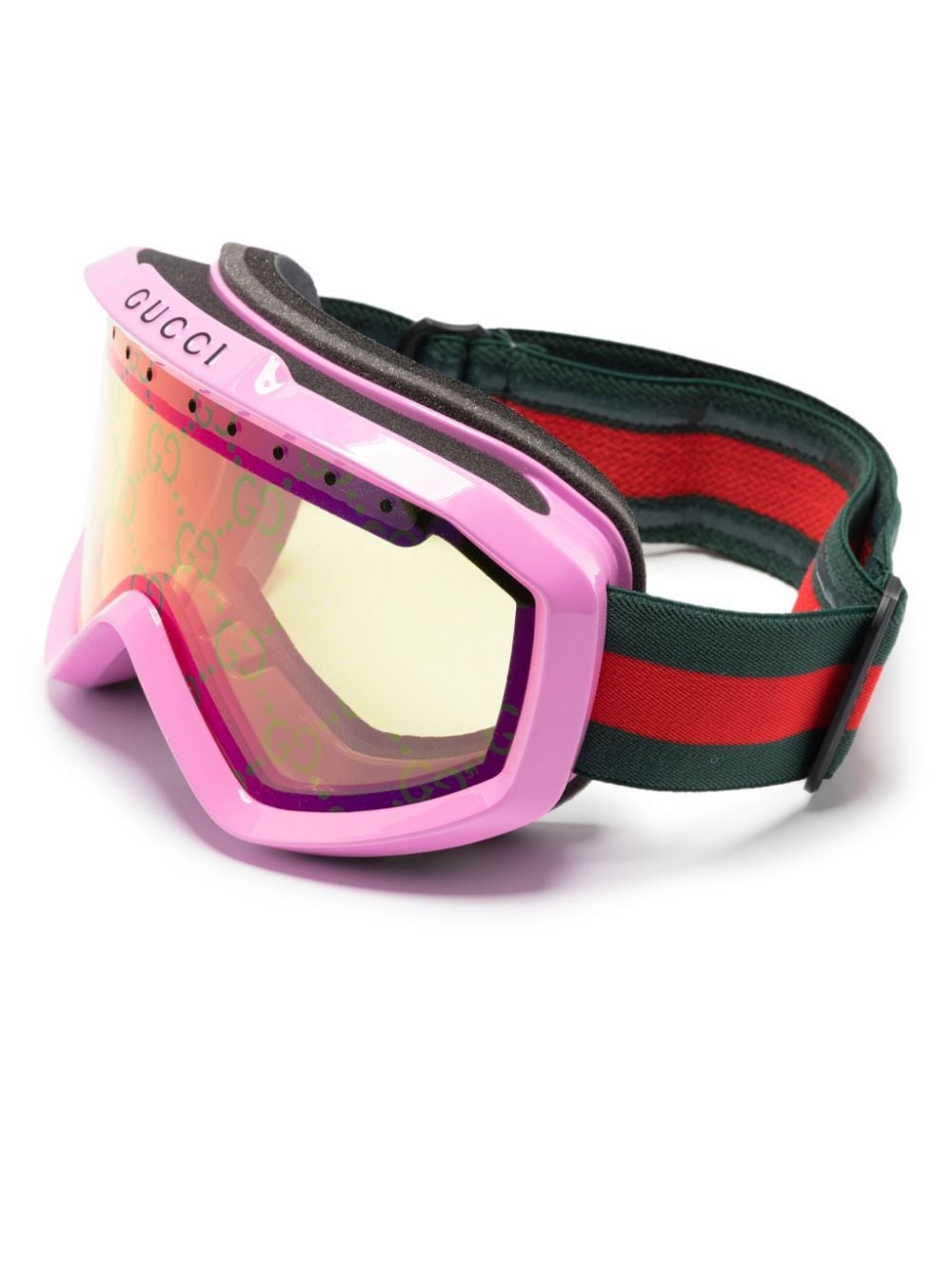 Gucci Eyewear Skibril met logoprint Roze