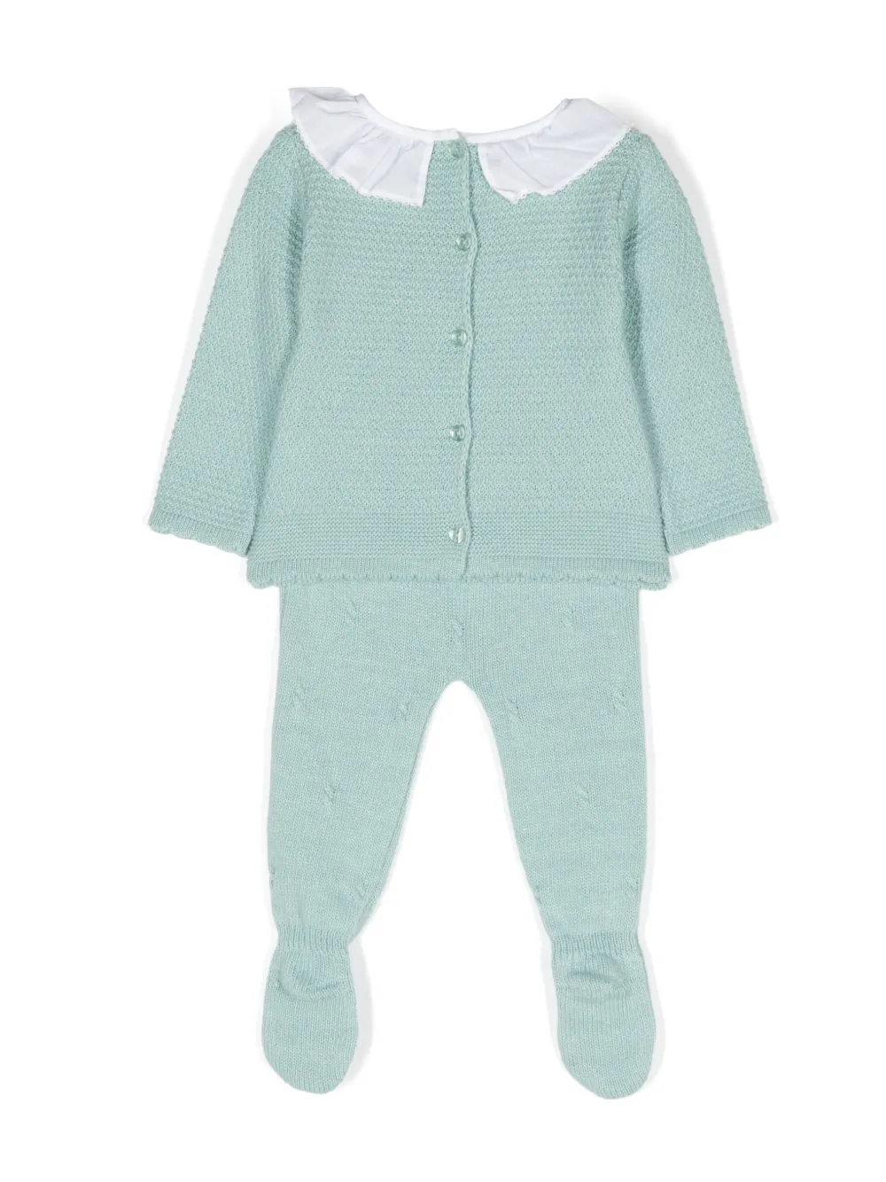 Patachou Kabelgebreide romper Groen