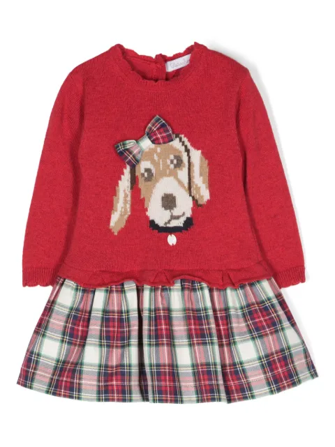 Patachou tartan-check detail dress
