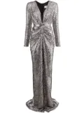 Ana Radu sequined trumpet maxi dress - Silver