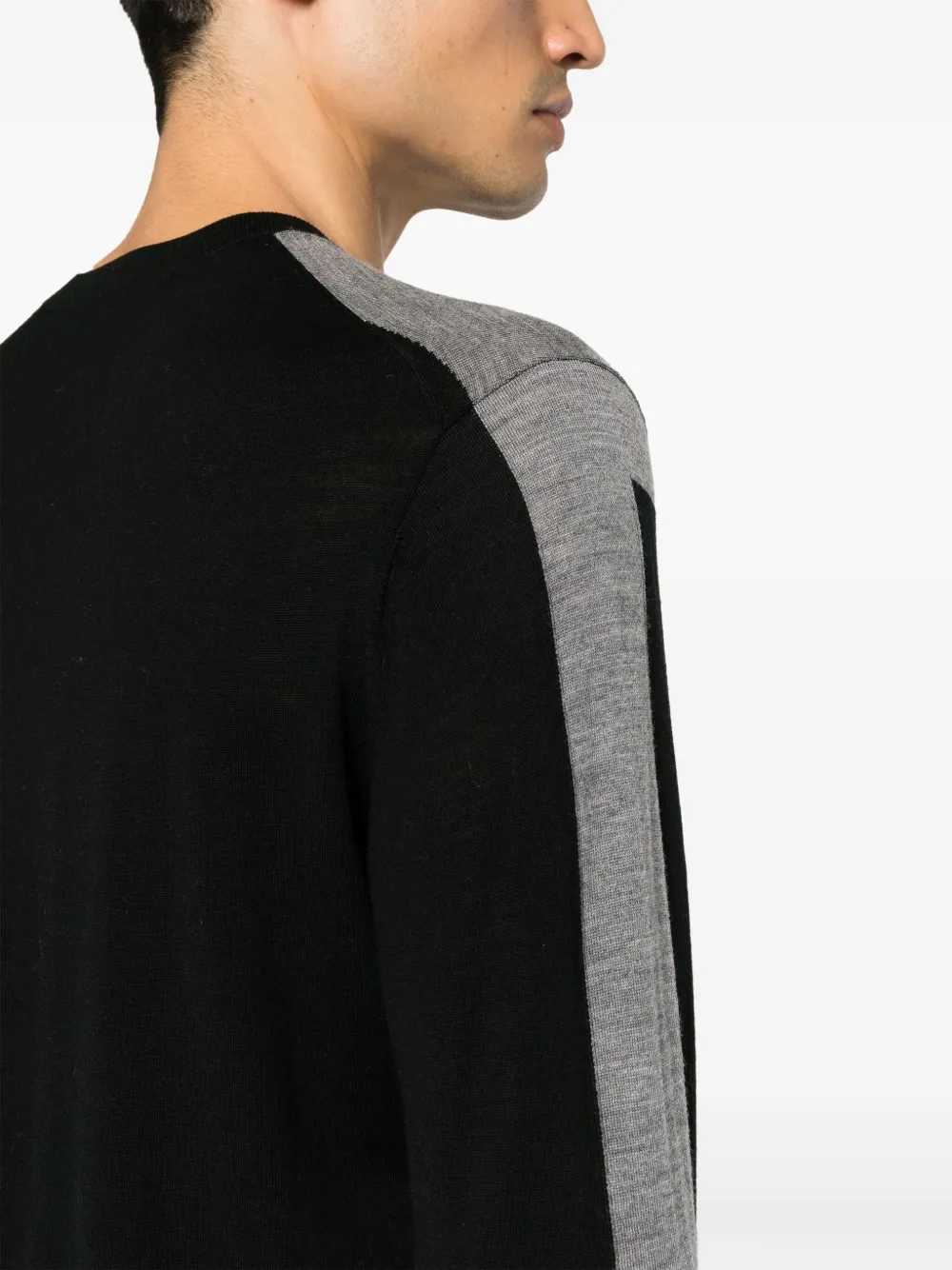 Neil Barrett Trui met colourblocking Zwart