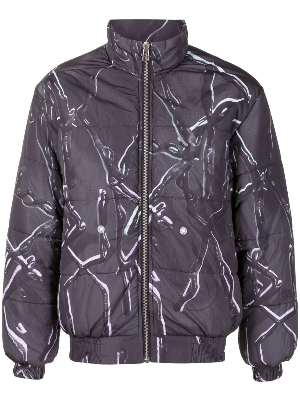 X-Phora graphic-print padded jacket